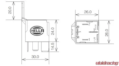 Hella Micro Plug Relay - 007793041