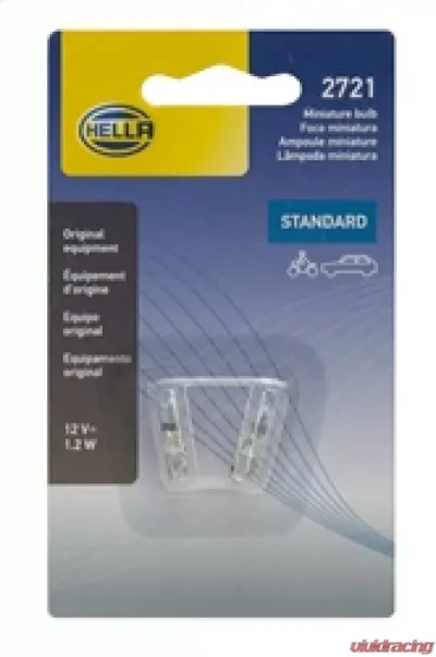 HELLA 2721TB Standard Series Incandescent Miniature Light Bulb - 2721TB