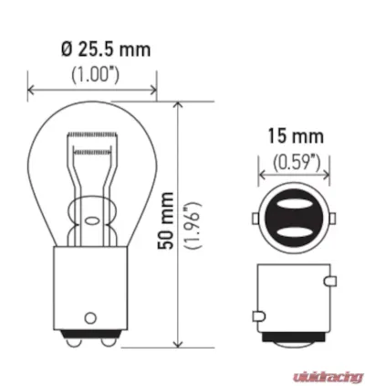HELLA 7537 Standard Series Incandescent Miniature Light Bulb - 7537