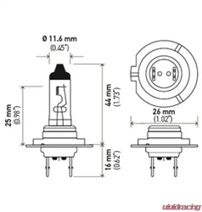 HELLA H7 Standard Series Halogen Light Bulb - H7