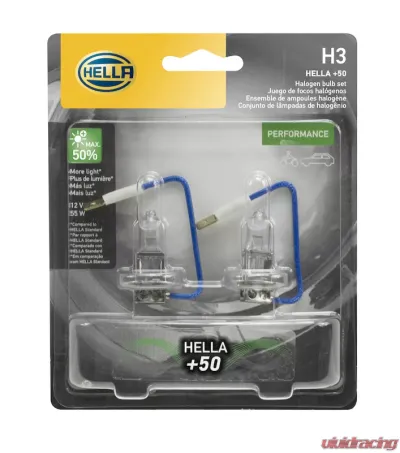 HELLA H3P50TB Performance Series Halogen Light Bulb - H3P50TB