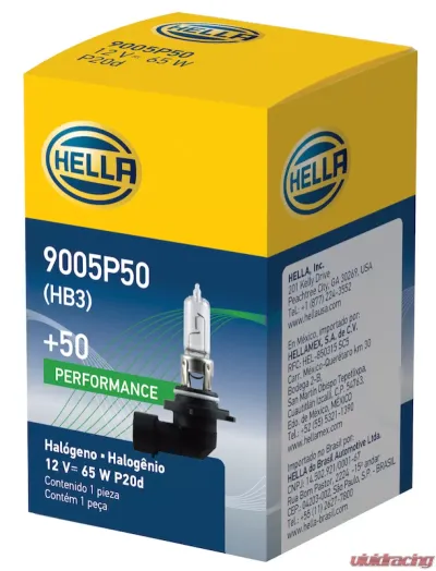 HELLA 9005P50 Performance Series Halogen Light Bulb - 9005P50