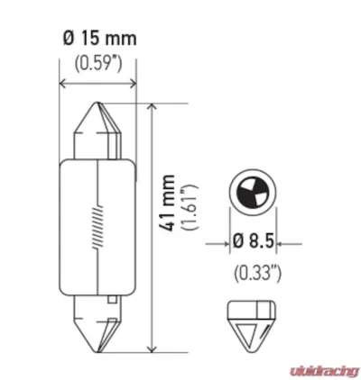 HELLA 6480 Standard Series Incandescent Miniature Light Bulb - 6480