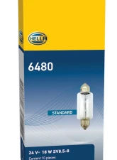 HELLA 6480 Standard Series Incandescent Miniature Light Bulb                                     - 6480 - Image 5