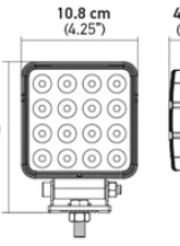 Hella WORKLIGHT VALUEFIT 4SQ 2.0 LED MV CR BP                                     - 357106002 - Image 11