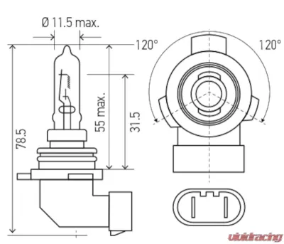 HELLA 9012LL Long Life Series Halogen Light Bulb - 9012LL