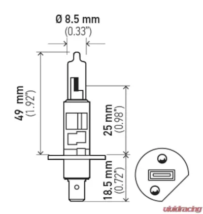 HELLA H1P50 Performance Series Halogen Light Bulb - H1P50