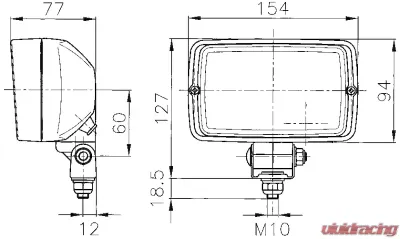 Hella Picador Halogen Work Lamp (CR) - H15522041