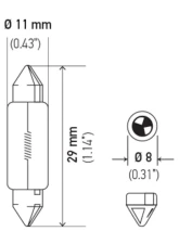 HELLA 6430 Standard Series Incandescent Miniature Light Bulb                                     - 6430 - Image 8