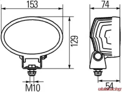 Hella WORK LAMP NA 0GR MD12-24 DT OV100    1GA - 996661001