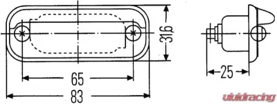 Hella License Plate Light - 001378041