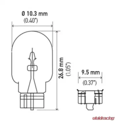 HELLA 168TB Standard Series Incandescent Miniature Light Bulb - 168TB