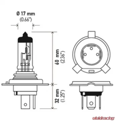 HELLA H4 Standard Series Halogen Light Bulb - H4