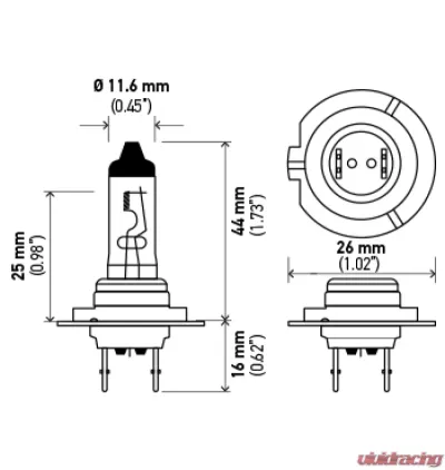 HELLA H7 2.0TB Performance Series Halogen Light Bulb - H7 2.0TB