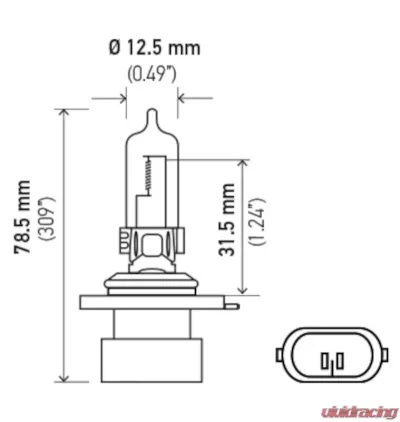 HELLA 9005XS Standard Series Halogen Light Bulb - 9005XS