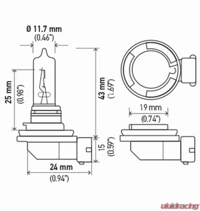 HELLA H9 2.0TB Performance Series Halogen Light Bulb - H9 2.0TB