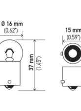 HELLA 57 Standard Series Incandescent Miniature Light Bulb                                     - 57 - Image 4