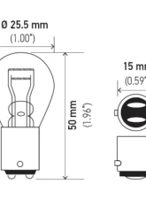 HELLA 1034 Standard Series Incandescent Miniature Light Bulb                                     - 1034 - Image 8