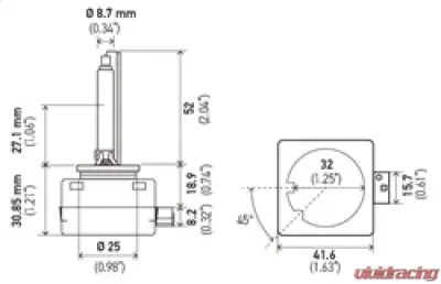 HELLA D1S 4300 K Standard Series Xenon Light Bulb - D1S 4300 K