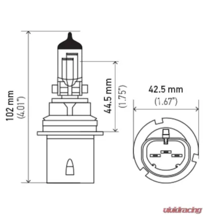 HELLA 9004 Standard Series Halogen Light Bulb - 9004