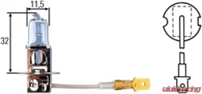 Hella BULB H3 12V 100W YLW STR             8GH - H83135121