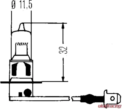 Hella BULB H3 12V 100W YLW STR             8GH - H83135121