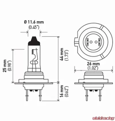HELLA H7 100WTB High Wattage Series Halogen Light Bulb - H7 100WTB