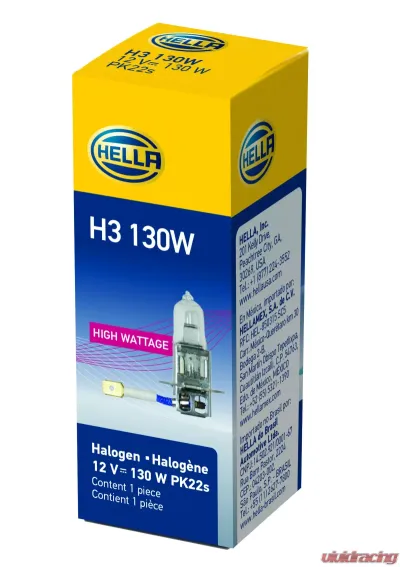 HELLA H3 130W High Wattage Series Halogen Light Bulb - H3 130W