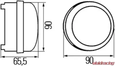 Hella LAMP DRL 90MM LED SAE/ECE LH - 009599111