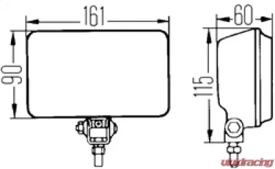 Hella HEADLAMP ZFH 0/180GR SW MK MGS12     1FB - 005860631