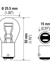 HELLA 1176 Standard Series Incandescent Miniature Light Bulb                                     - 1176 - Image 4