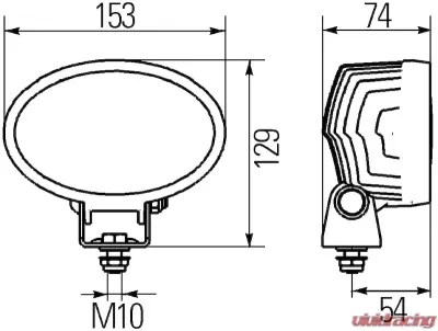 Hella WORK LAMP NA 0GR MD12-24 DT OV100    1GA - 996661001