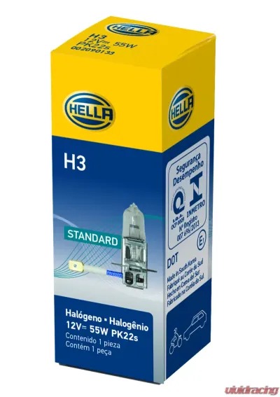 HELLA H3 Standard Series Halogen Light Bulb - H3