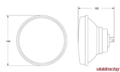 Hella 135mm H4 Single High/Low Beam Headlamp - 002850021