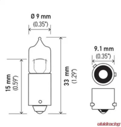 HELLA H21W Standard Series Halogen Miniature Light Bulb - H21W