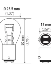 HELLA 7537 Standard Series Incandescent Miniature Light Bulb                                     - 7537 - Image 8