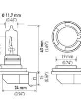 HELLA H9 Standard Series Halogen Light Bulb                                     - H9 - Image 6
