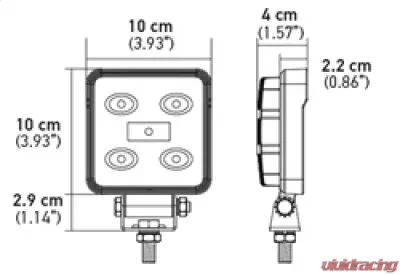 Hella WORKLIGHT VALUEFIT 4SQ ECO LED MV CR - 357107001
