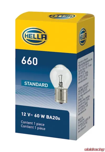 HELLA 660 Standard Series Incandescent Miniature Light Bulb - 660