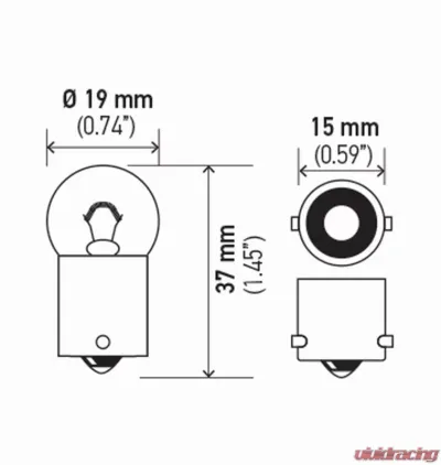 HELLA 5007TB Standard Series Incandescent Miniature Light Bulb - 5007TB
