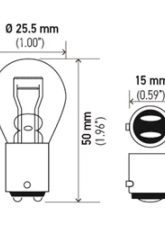HELLA 1176A Standard Series Incandescent Miniature Light Bulb                                     - 1176A - Image 6