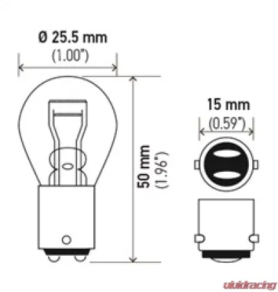 HELLA 1176A Standard Series Incandescent Miniature Light Bulb - 1176A