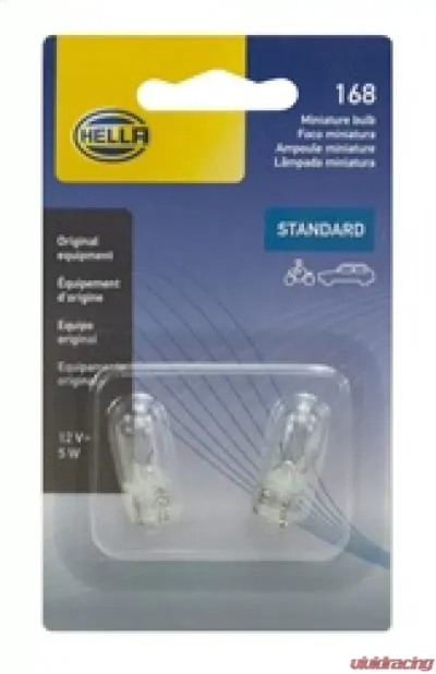 HELLA 168TB Standard Series Incandescent Miniature Light Bulb - 168TB