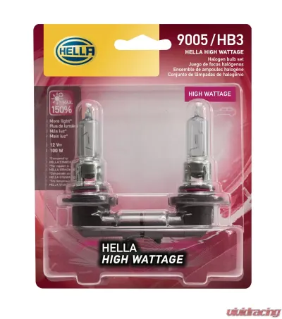 HELLA 9005 100WTB High Wattage Series Halogen Light Bulb - 9005 100WTB