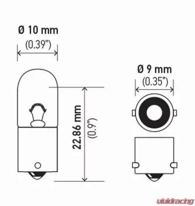 HELLA 3893TB Standard Series Incandescent Miniature Light Bulb - 3893TB