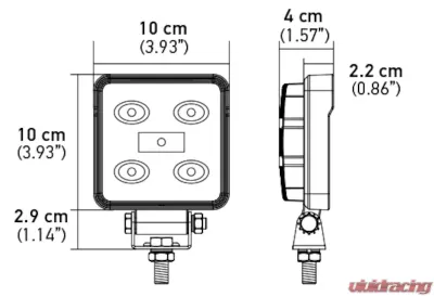 Hella WORKLIGHT VALUEFIT 4SQ ECO LED MV CR - 357107001