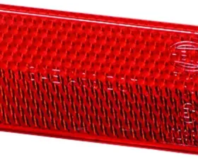 Hella 4412 Red Rectangular Reflex Reflector with Adhesive
