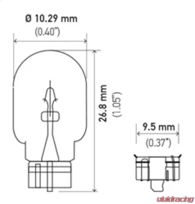 HELLA 2825 Standard Series Incandescent Miniature Light Bulb - 2825