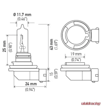 HELLA H9 Standard Series Halogen Light Bulb - H9