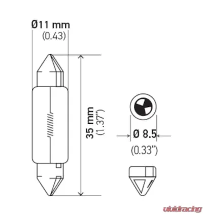 HELLA 6461 Standard Series Incandescent Miniature Light Bulb - 6461